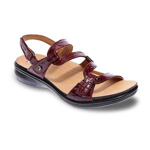 Revere Miami Sandal Comfort Shoe Womens Size 8 Red Croc Adjustable Leather